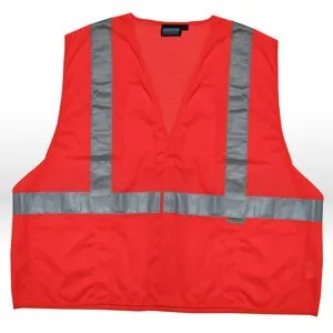 14518 ERB Safety Vest,Reflective,ANSI Class 2,M,Orange