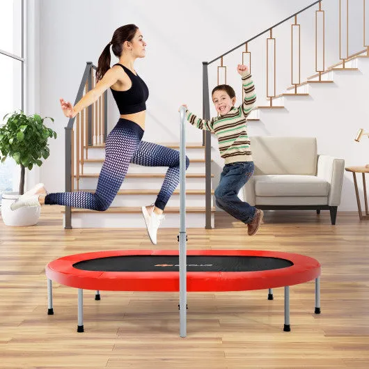 2-Person Foldable Mini Kids Fitness Rebounder Trampoline-Red