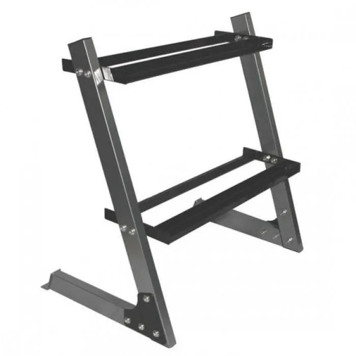 2 Tier Rubber Hex Dumbbell Storage Rack