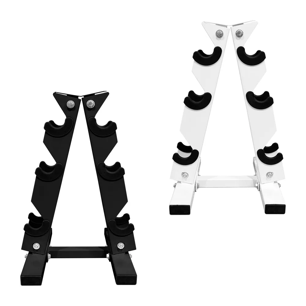 3 TIER WHITE DUMBELL STORAGE HOLDER RACK