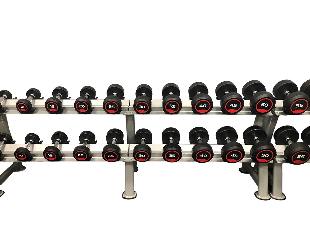 5LB-50LB Pro Style Rubber Dumbbell Set