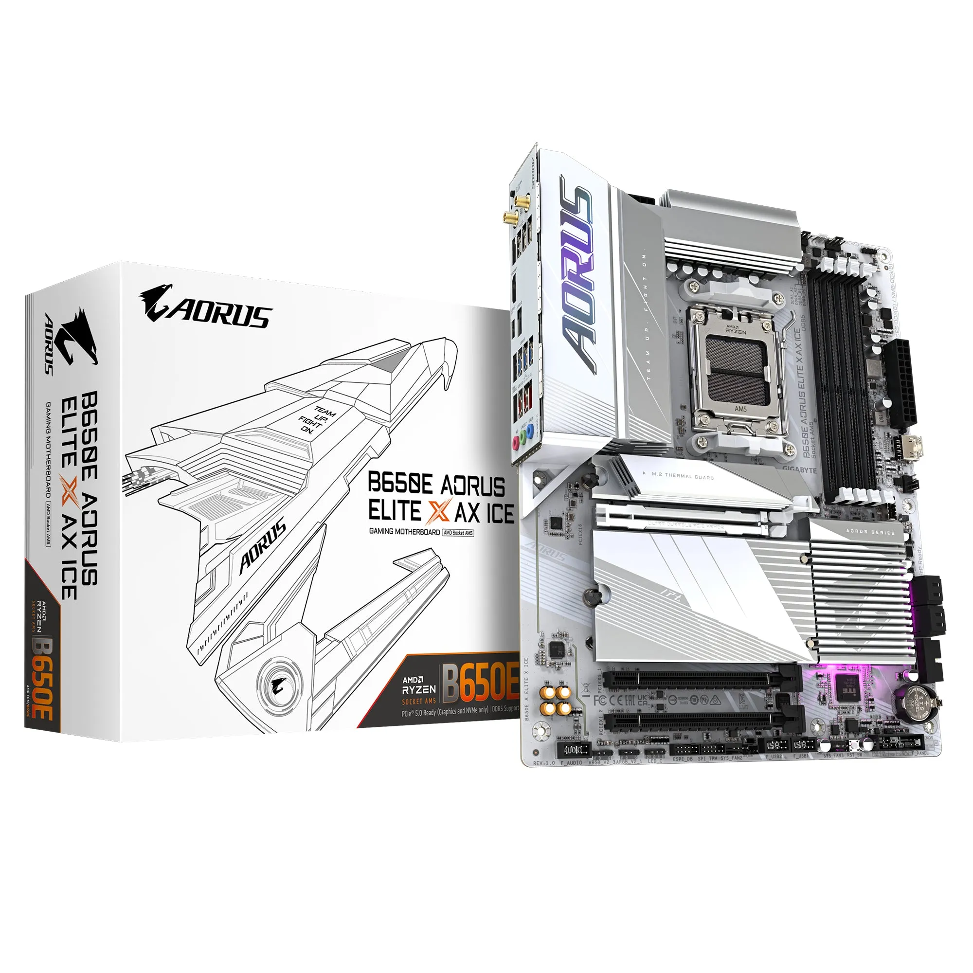 Aorus B650e Elite X Ax Ice - Motherboard - Atx - Socket Am5 - Amd B650