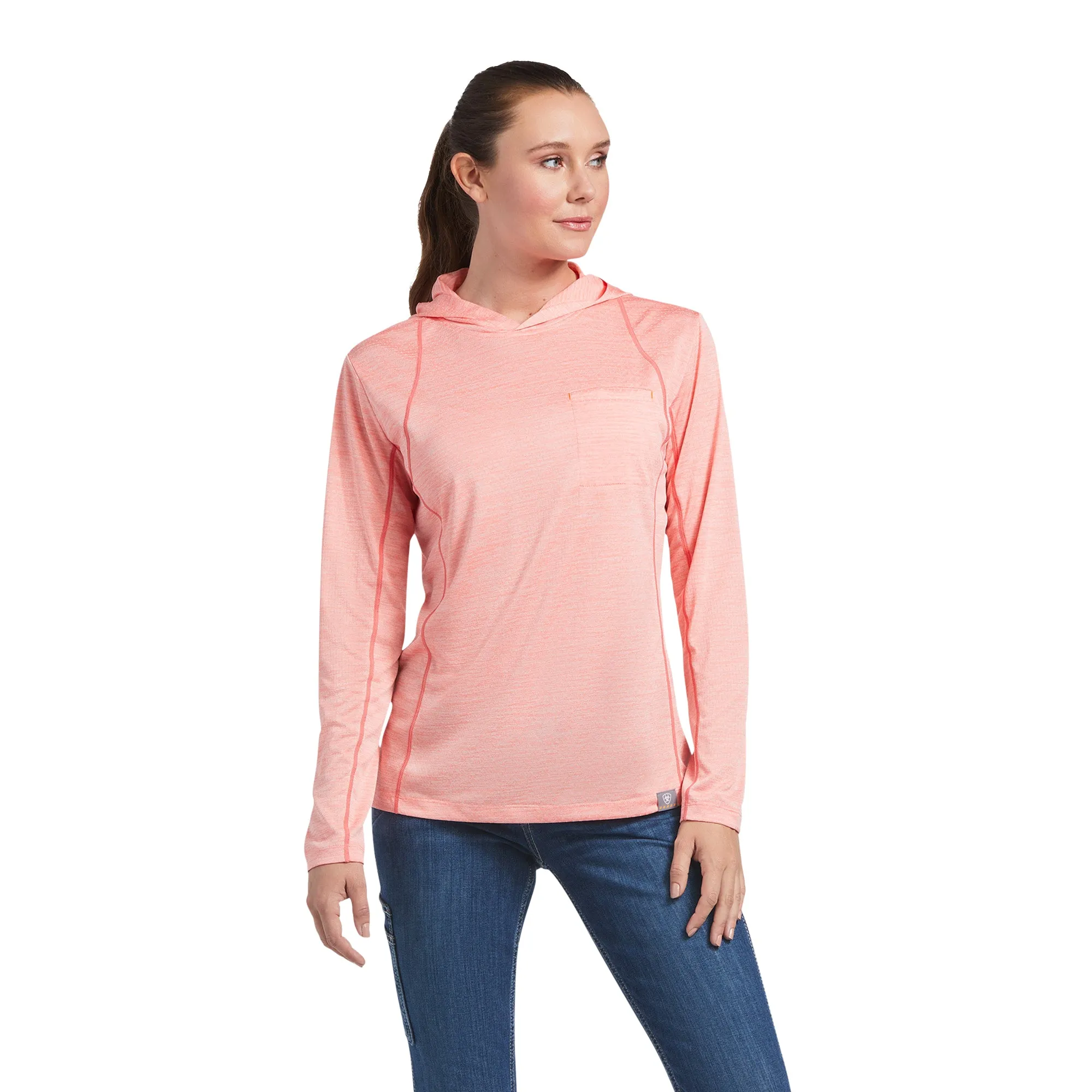 Ariat® Ladies Rebar Evolution Summer Melon Hooded Sun T-Shirt 10039139