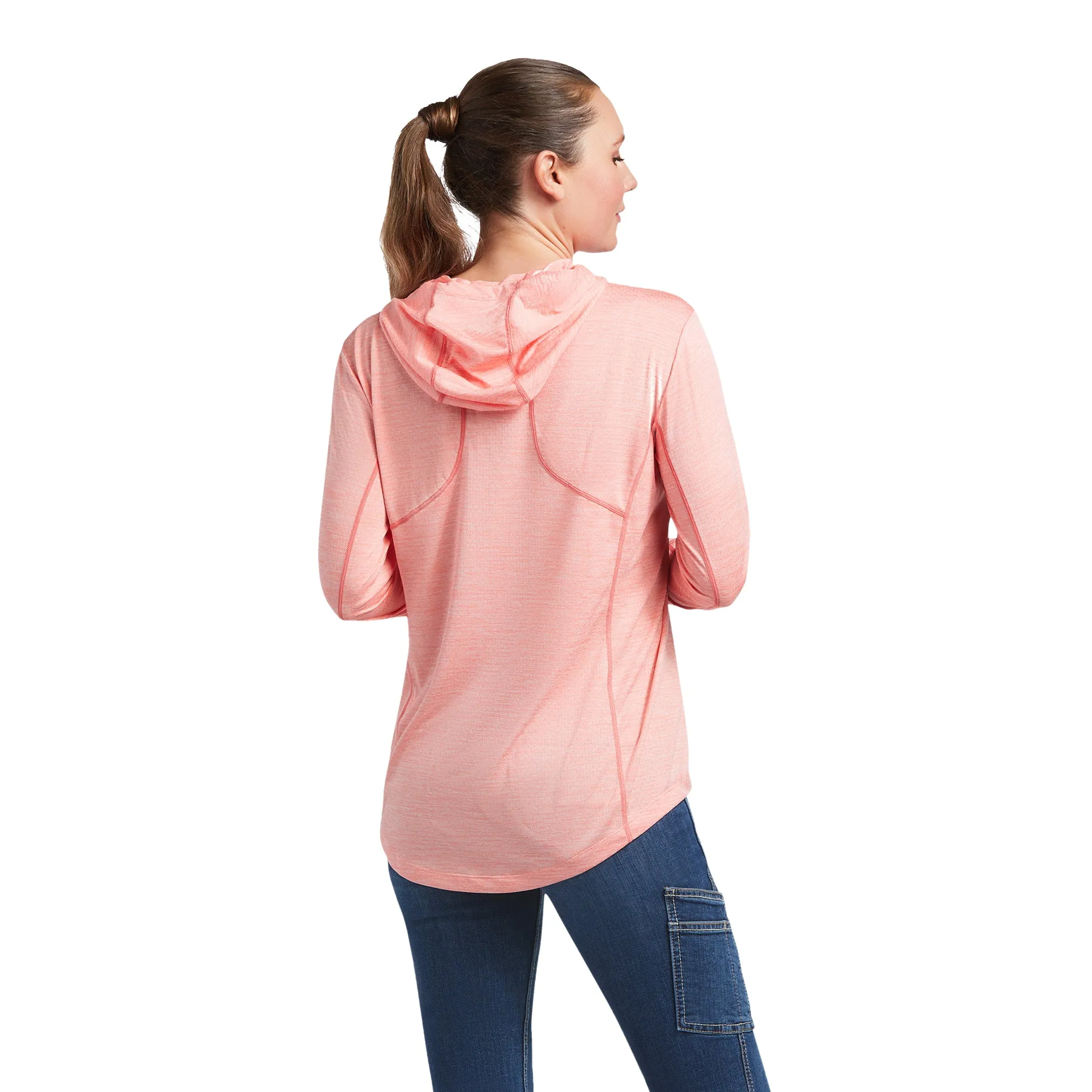 Ariat® Ladies Rebar Evolution Summer Melon Hooded Sun T-Shirt 10039139