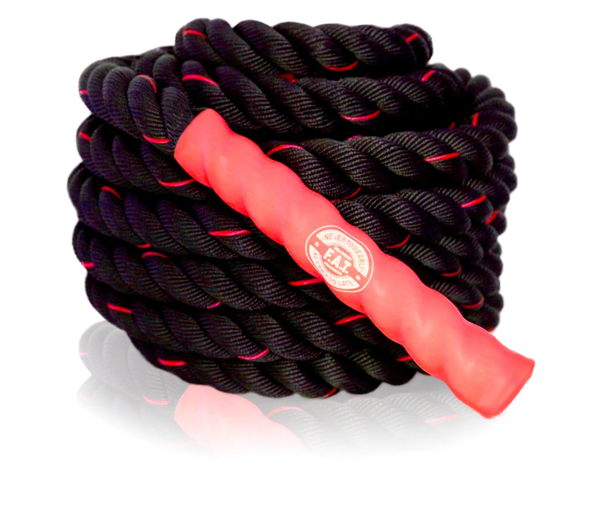 Battle Ropes Exercise Rope | Heavy Battle Rope for Crossfit Equipment | Fitness Training Gym Rope| 40 ft x 1.5 in - Red