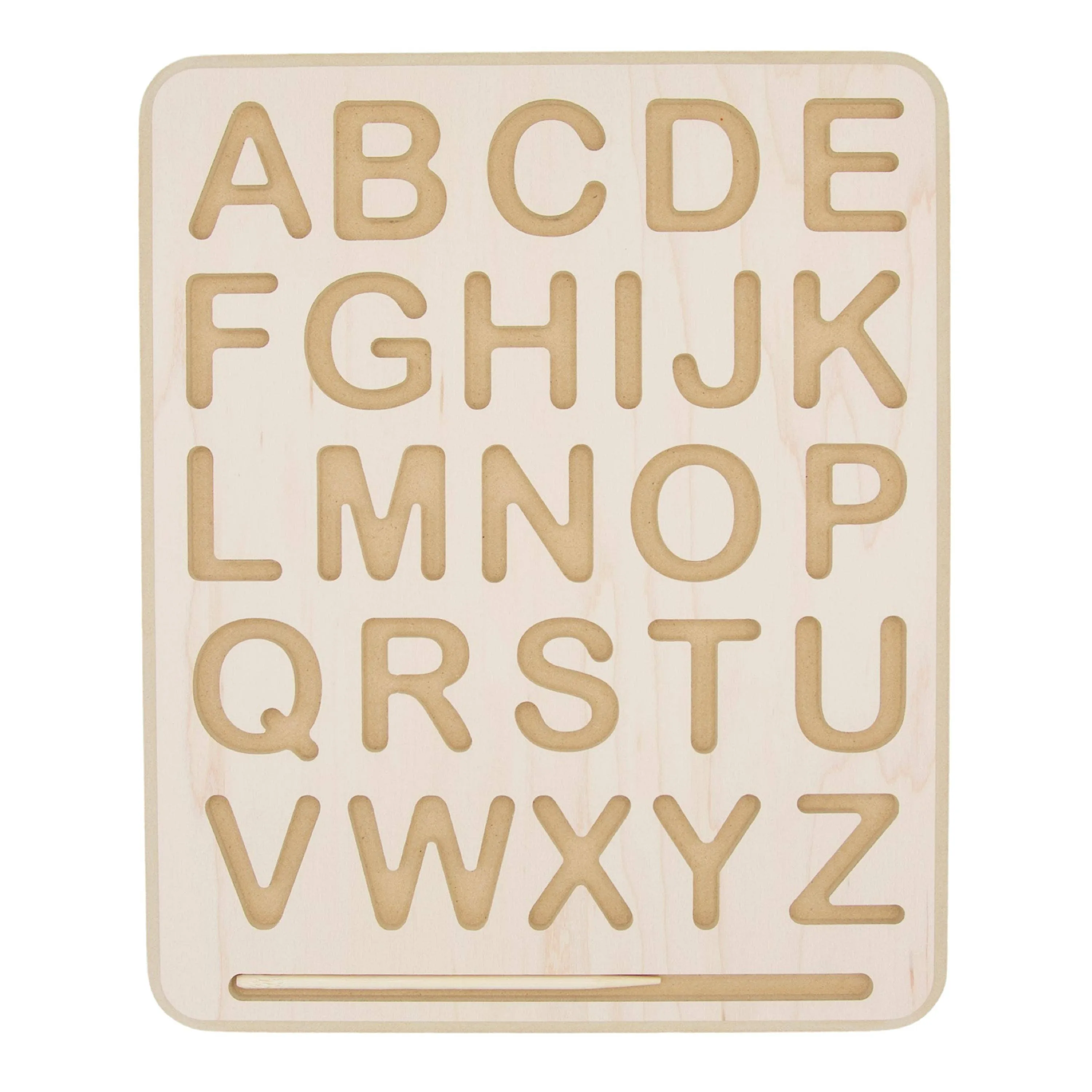 BeginAgain Wooden Letter Tracing Boards with Stylus