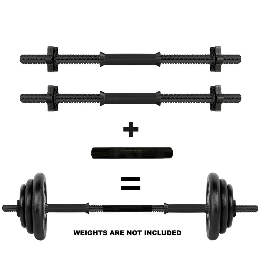 Black Plastic Dumbbell Connector Bar Set