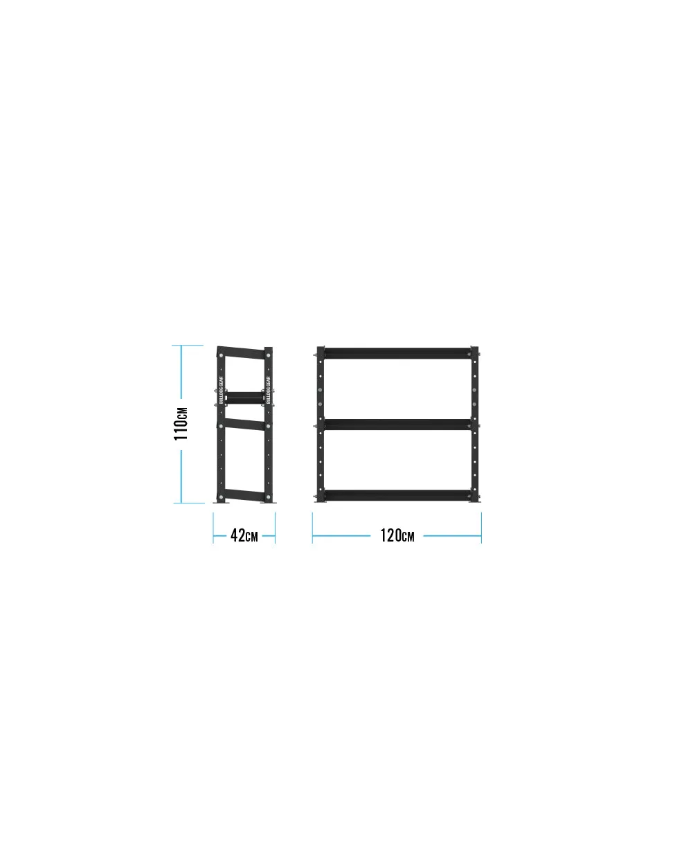 Bulldog Gear - Hex Dumbbell Storage System - 120cm - Configuration A