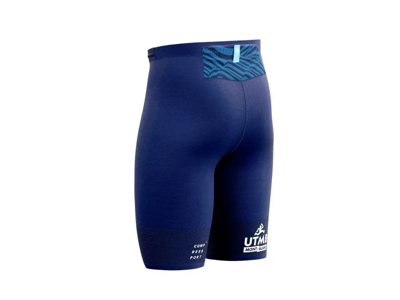 Compessport Men's Ultra-Trail Under Control Short - UTMB 2022 - Blue