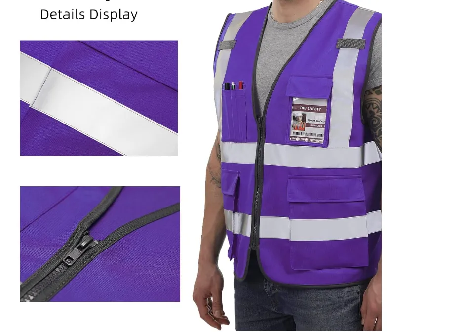 Dib Safety Reflective Vest - Purple