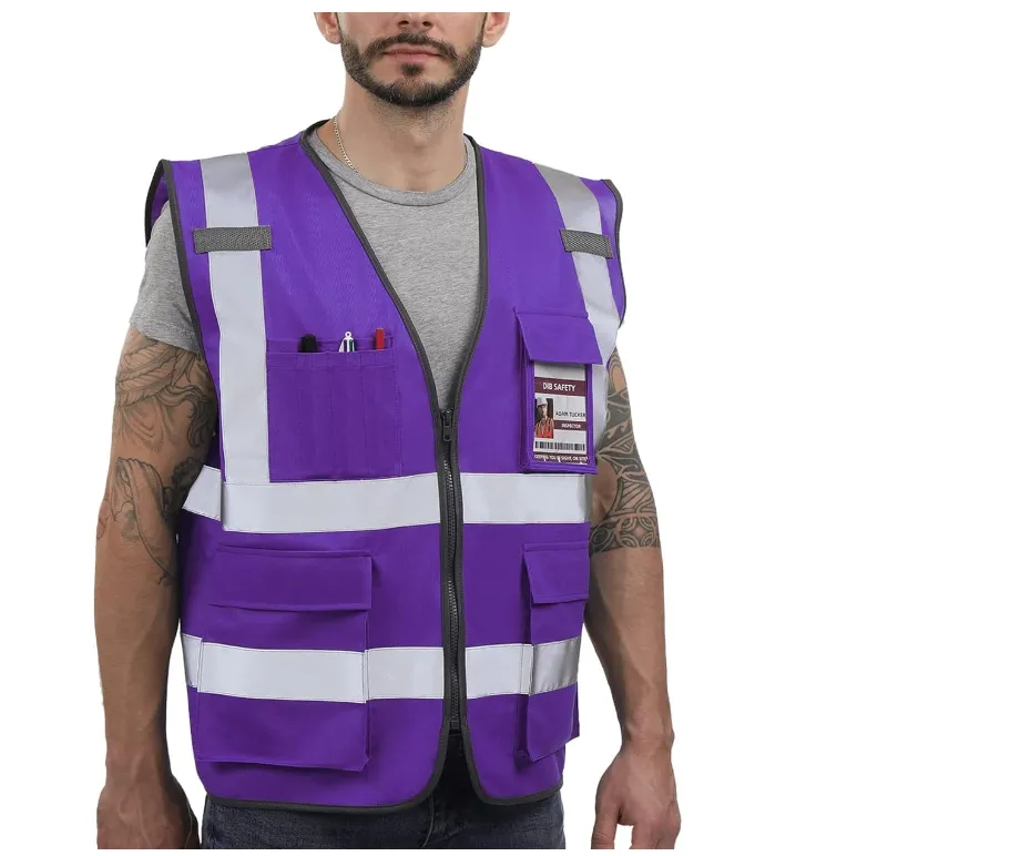 Dib Safety Reflective Vest - Purple