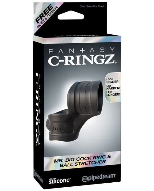 Fantasy C-ringz Mr. Big Cock Ring & Ball Stretcher - Black