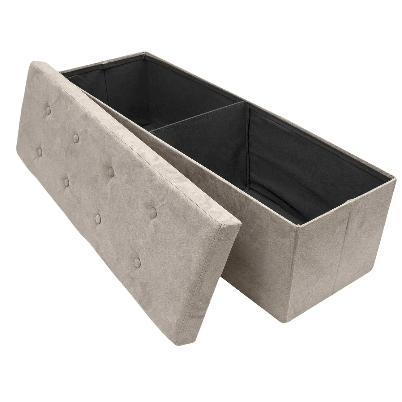 Faux Suede Storage Bench (Large)