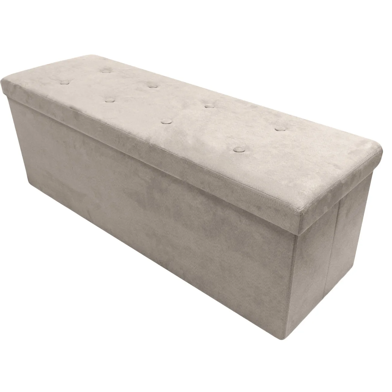 Faux Suede Storage Bench (Large)