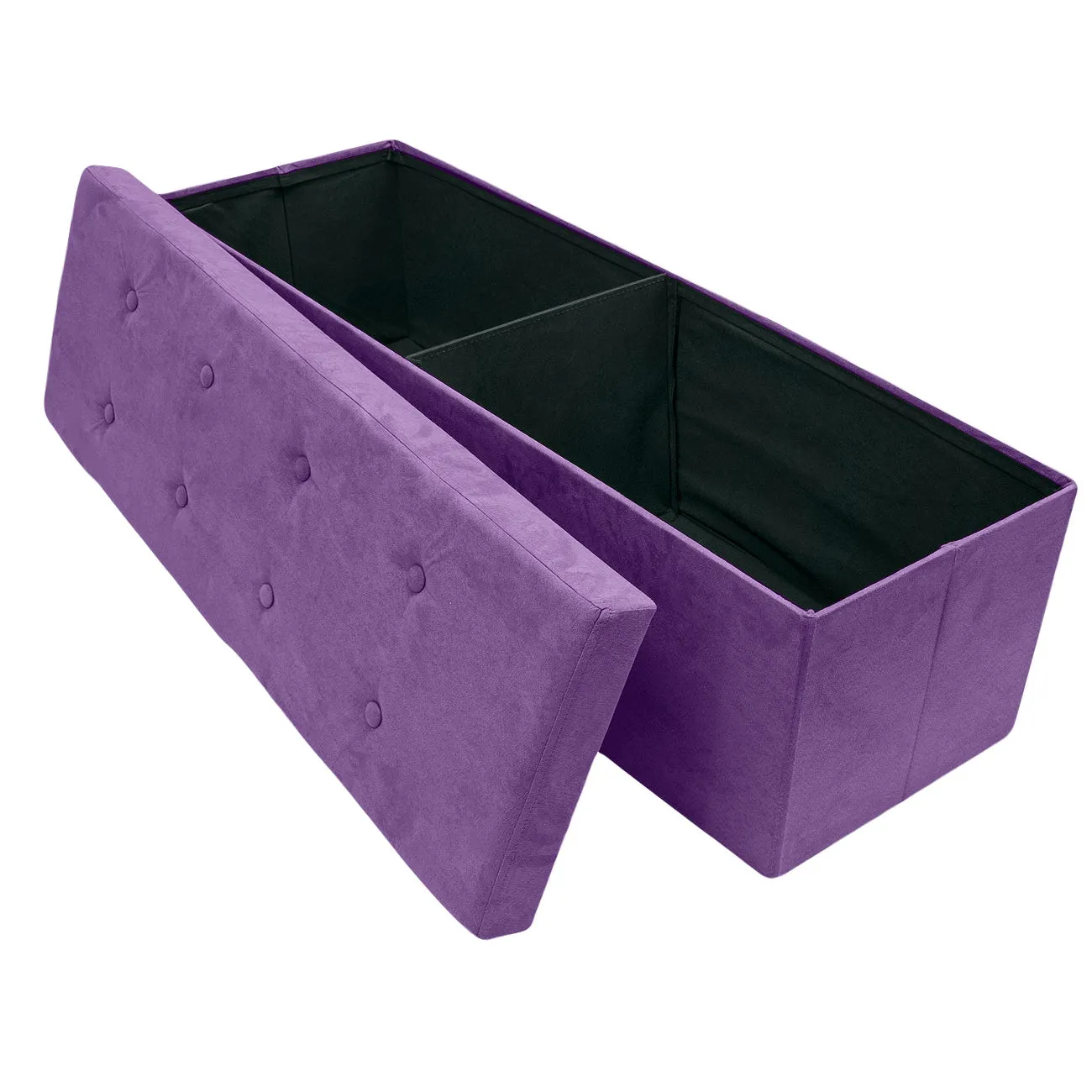 Faux Suede Storage Bench (Large)