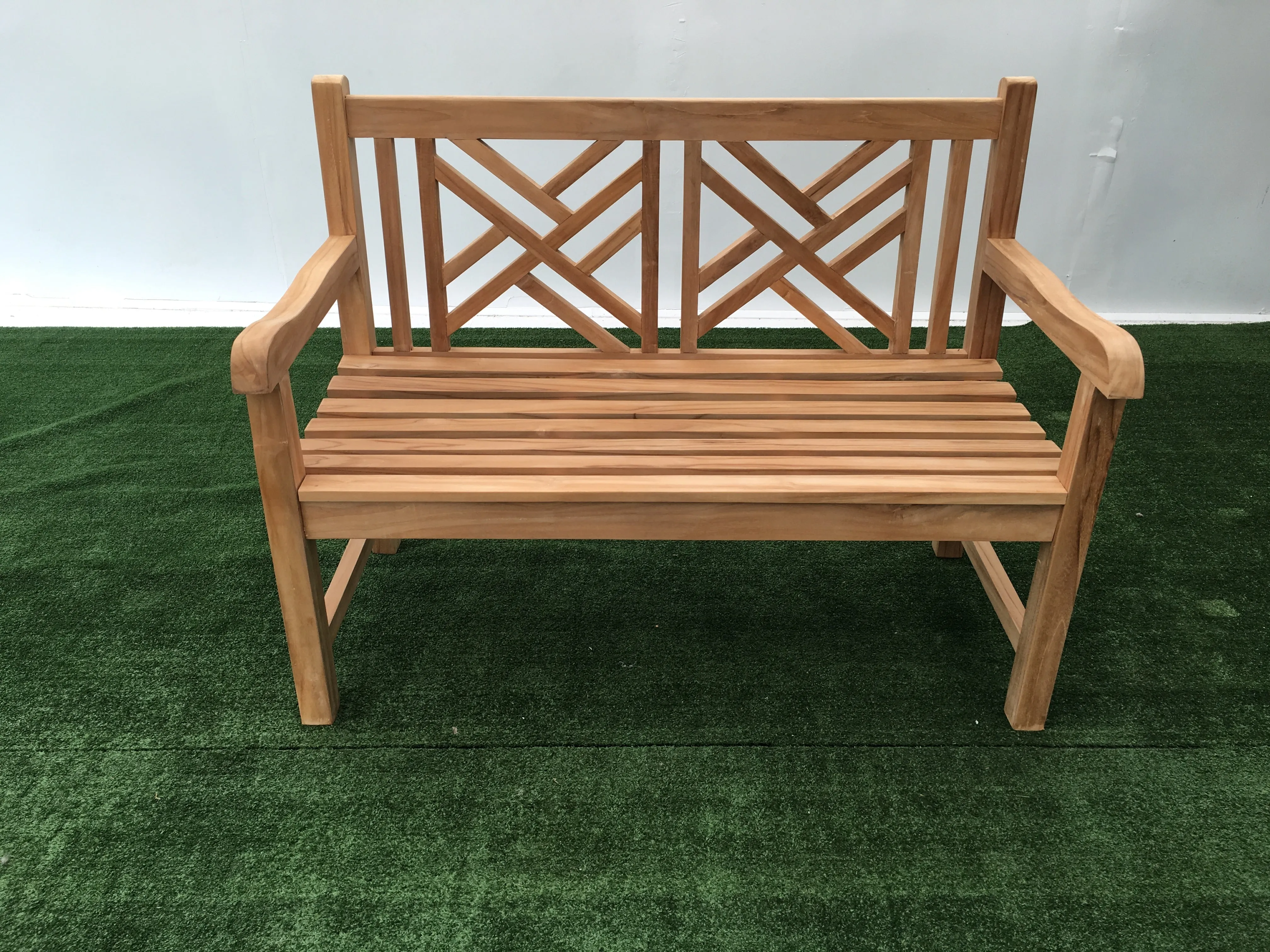 Geo Teak Bench Seat