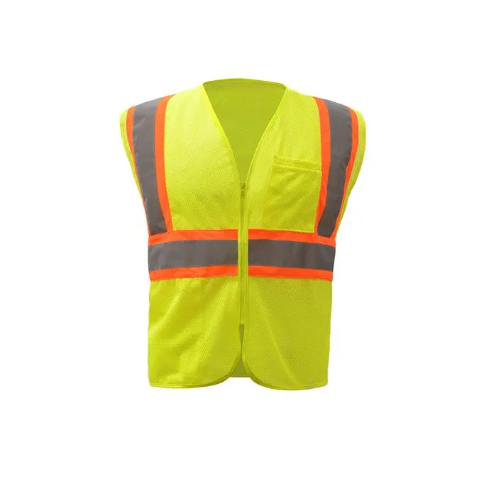 GSS Standard Class 2 Two Tone Mesh Zipper Safety Vest