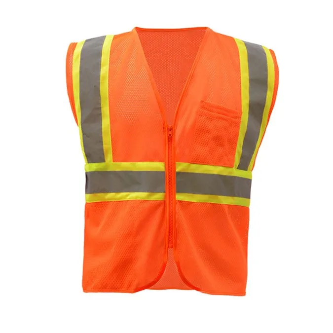 GSS Standard Class 2 Two Tone Mesh Zipper Safety Vest