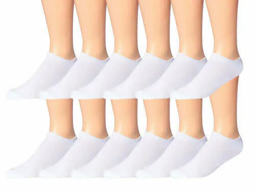 James Fiallo Men's 12-Pairs Performance Low Cut Athletic Sport Socks