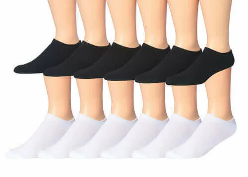 James Fiallo Men's 12-Pairs Performance Low Cut Athletic Sport Socks