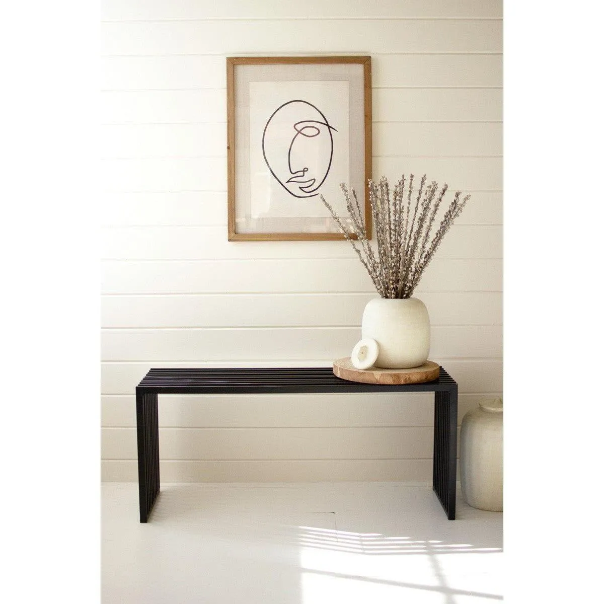 Kalalou - Black Metal Bench Console