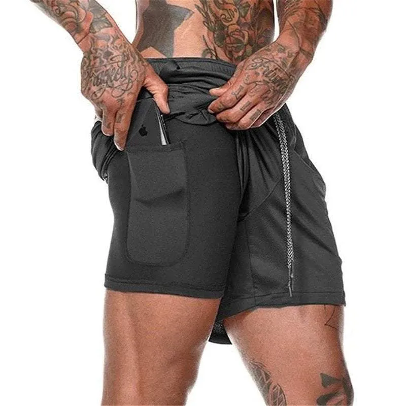 Men's Athletic 2-in-1 Shorts with Pockets