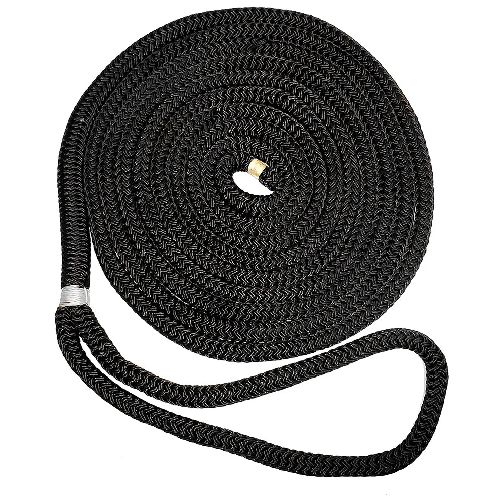 New England Ropes 1/2" X 15 Nylon Double Braid Dock Line - Black [C5054-16-00015]