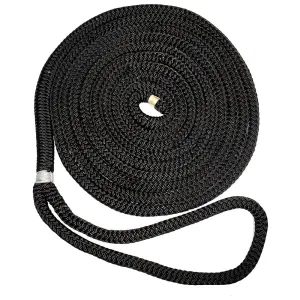 New England Ropes 3/4" Double Braid Dock Line - Black - 50