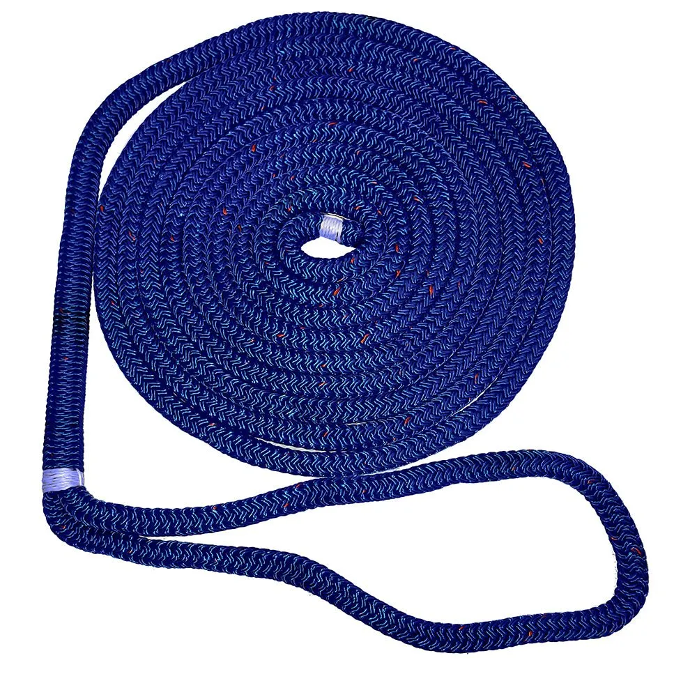 New England Ropes 5/8" Double Braid Dock Line - Blue w/Tracer - 25