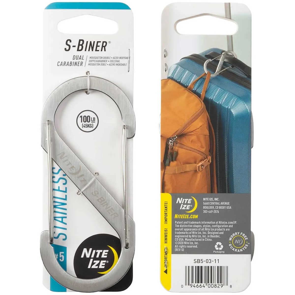 Nite Ize S-Biner - Stainless Steel Silver