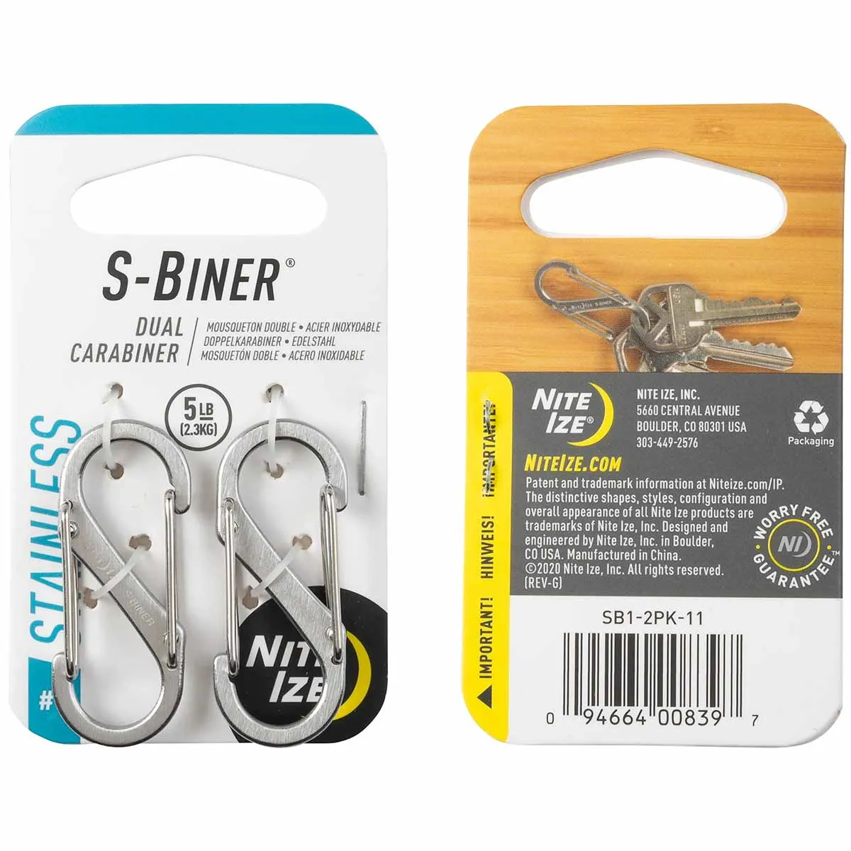 Nite Ize S-Biner - Stainless Steel Silver