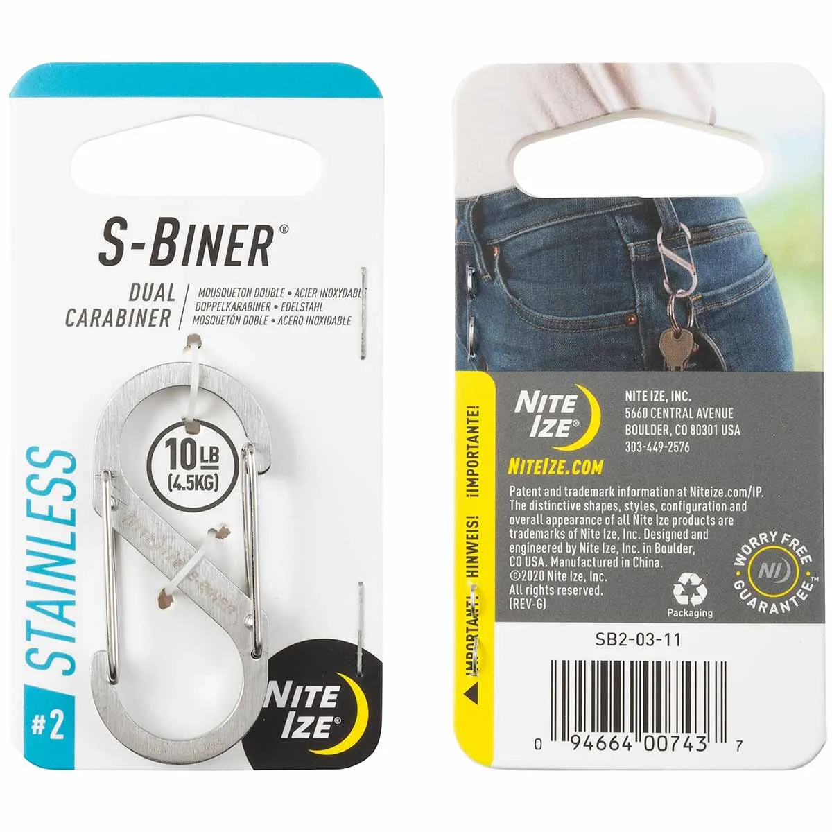 Nite Ize S-Biner - Stainless Steel Silver