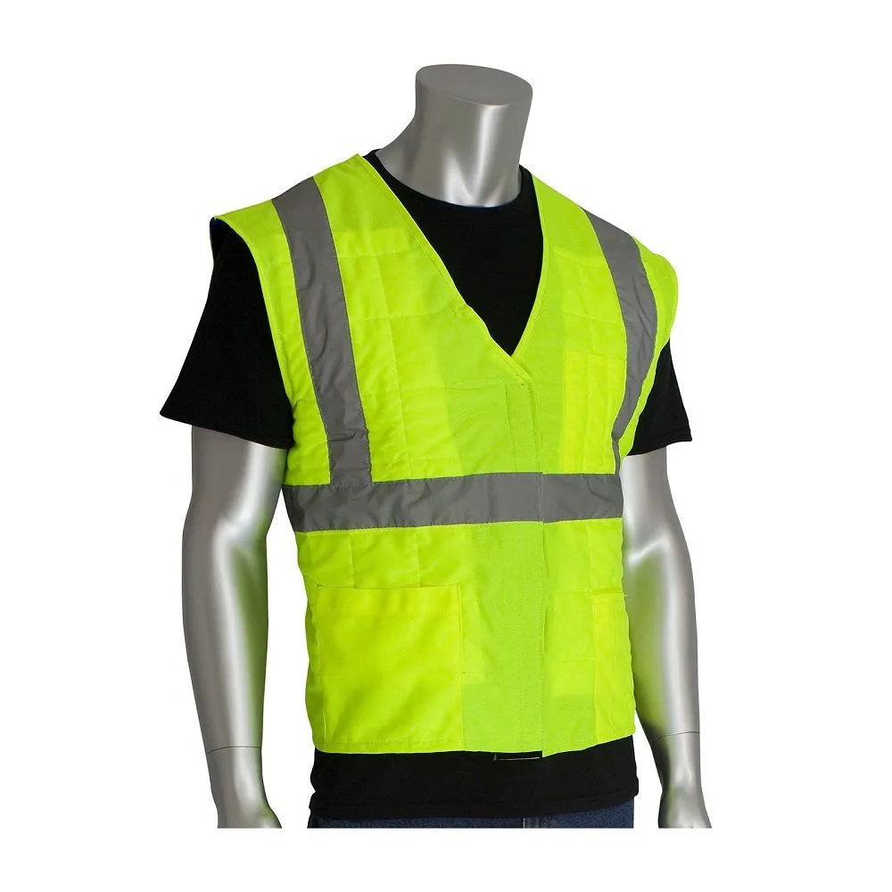 PIP EZ-Cool 390-EZ202 ANSI Type R Class 2 Evaporative Cooling Vest, Hi Vis Yellow, 1 Each