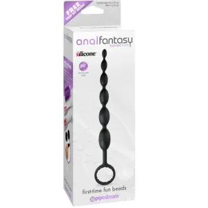 Pipedream Anal Fantasy Collection Silicone First-Time Fun Beads Black