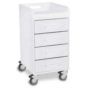 Polyethylene Compact 4 Drawer Locking Carts