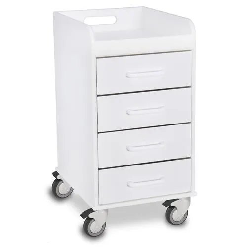 Polyethylene Compact 4 Drawer Locking Carts