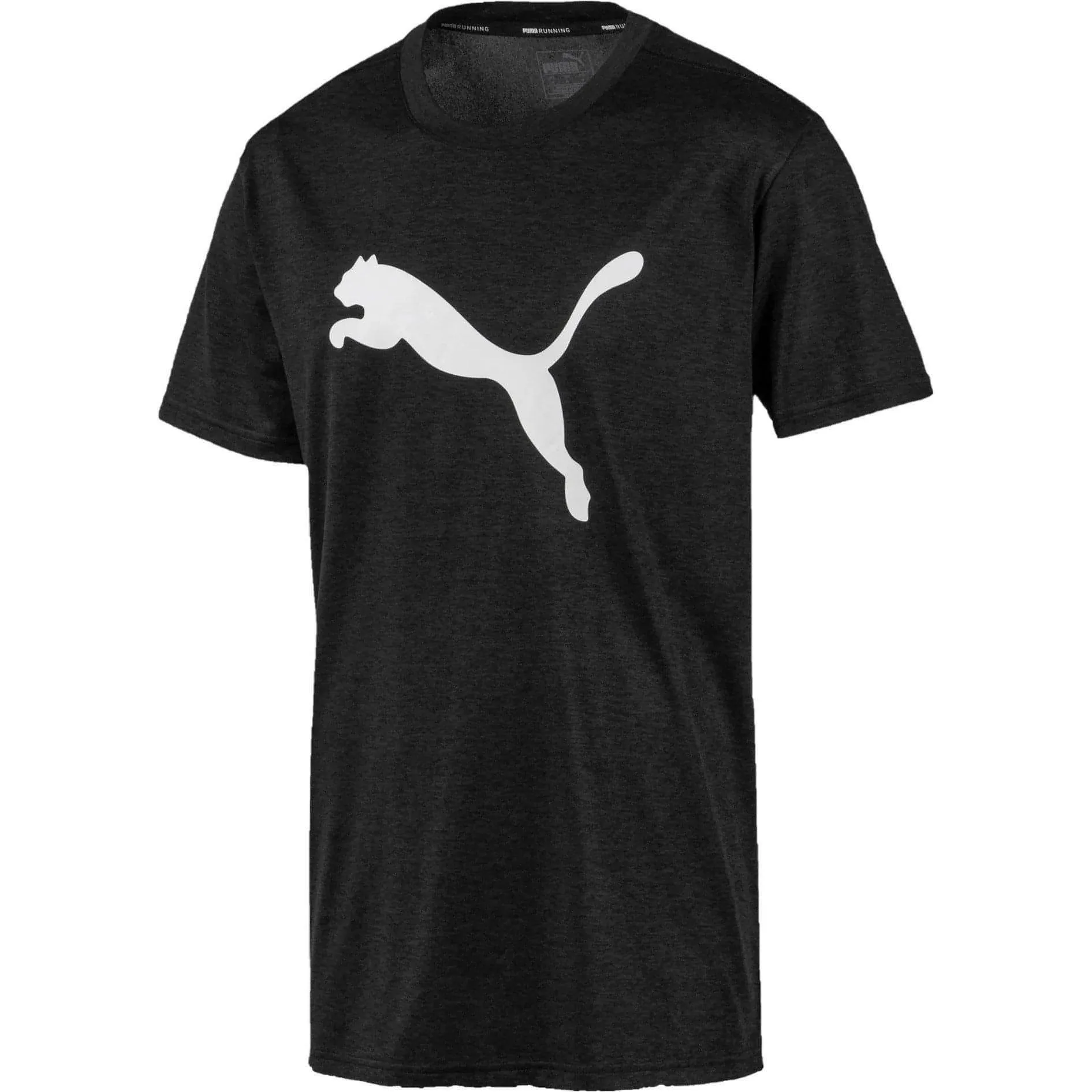 Puma Heather Cat Short Sleeve Mens Training Top - Black