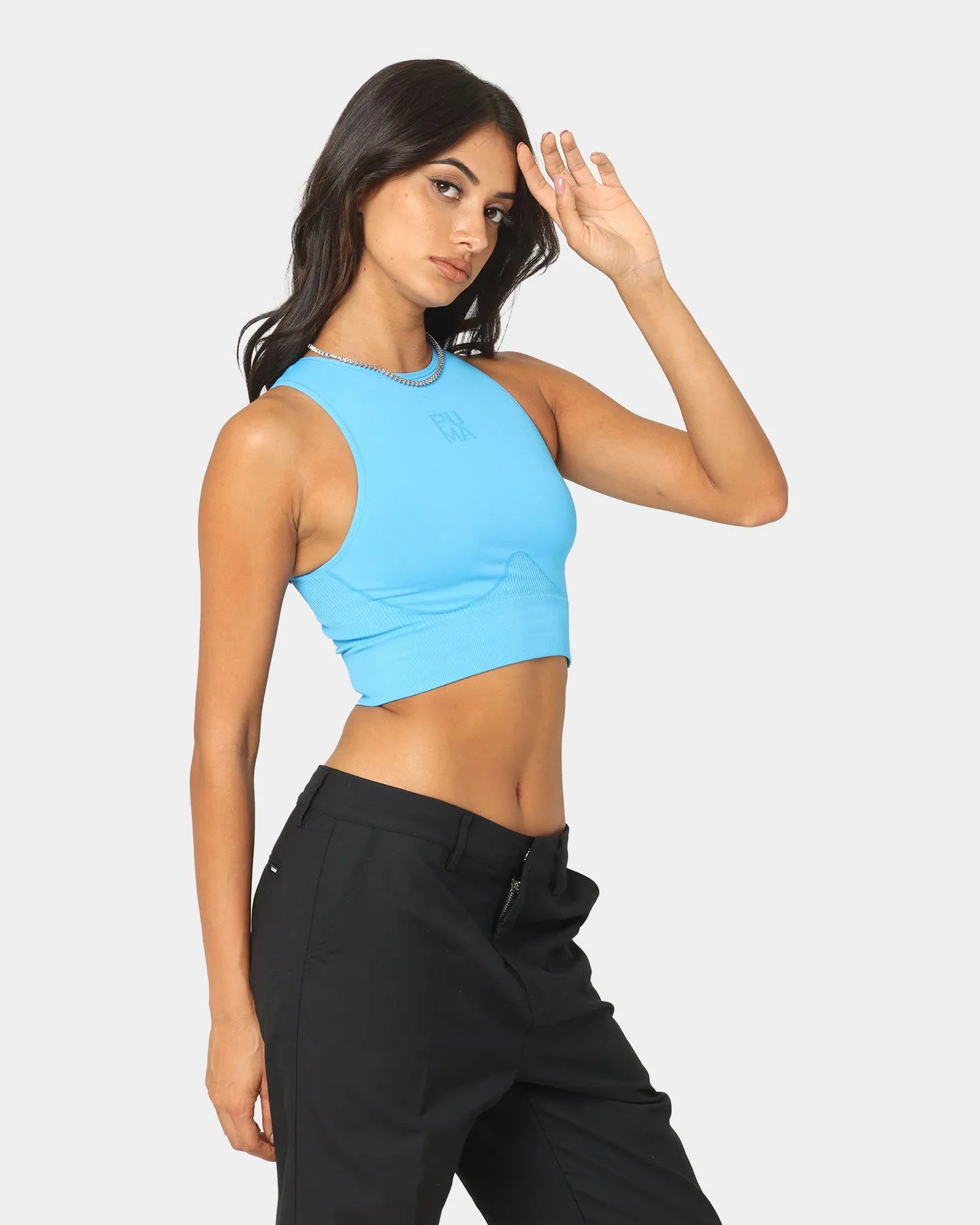 Puma Women's Infuse EvoKnit Crop Top Blue