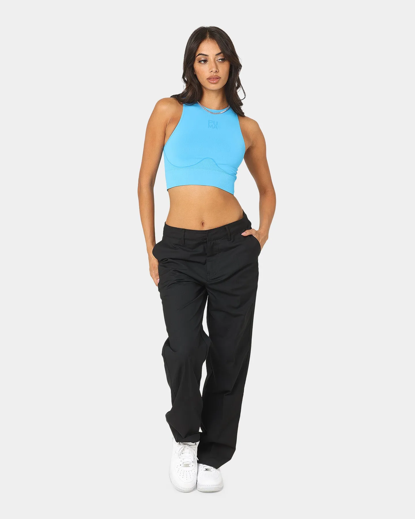 Puma Women's Infuse EvoKnit Crop Top Blue