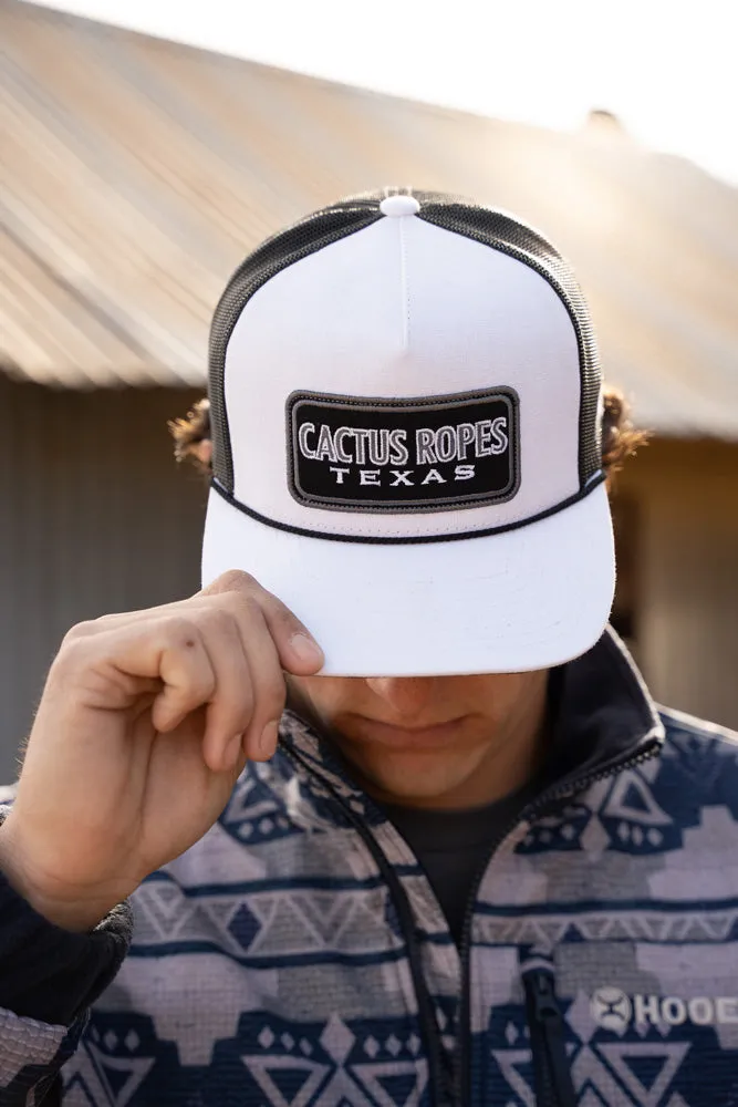 "CR93"  Cactus Ropes Hat White/Black