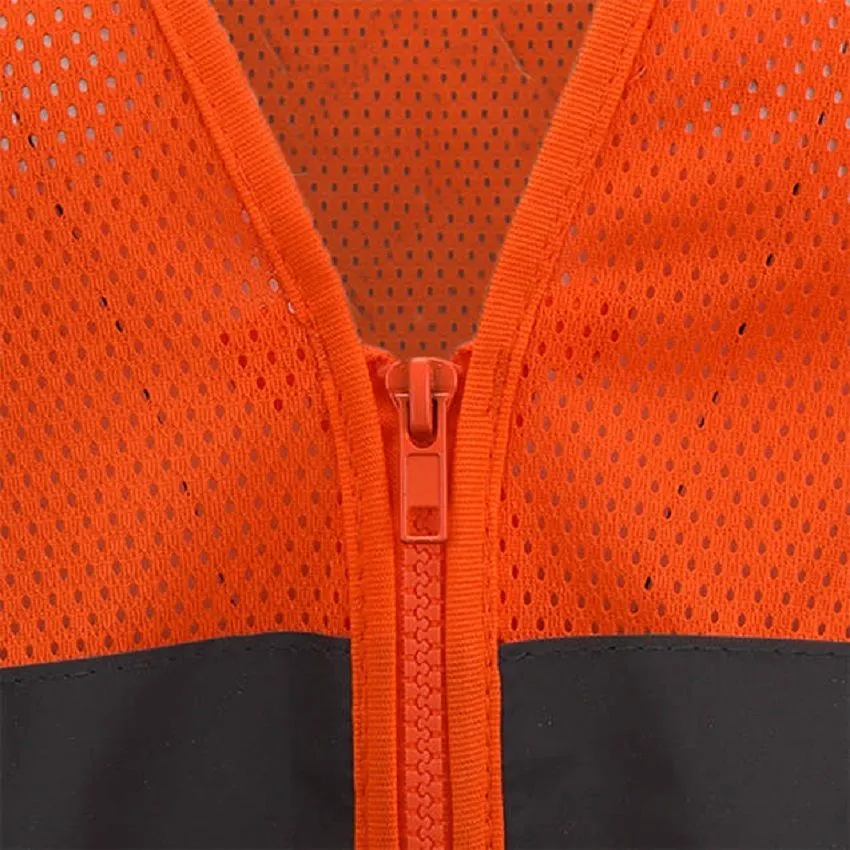 Radians SV2ZOM Economy Type R Class 2 Mesh Safety Vest with Zipper, Hi-Vis Orange, 1 Each