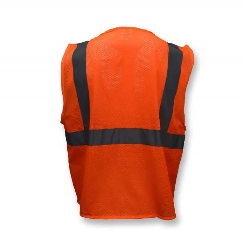 Radians SV2ZOM Economy Type R Class 2 Mesh Safety Vest with Zipper, Hi-Vis Orange, 1 Each