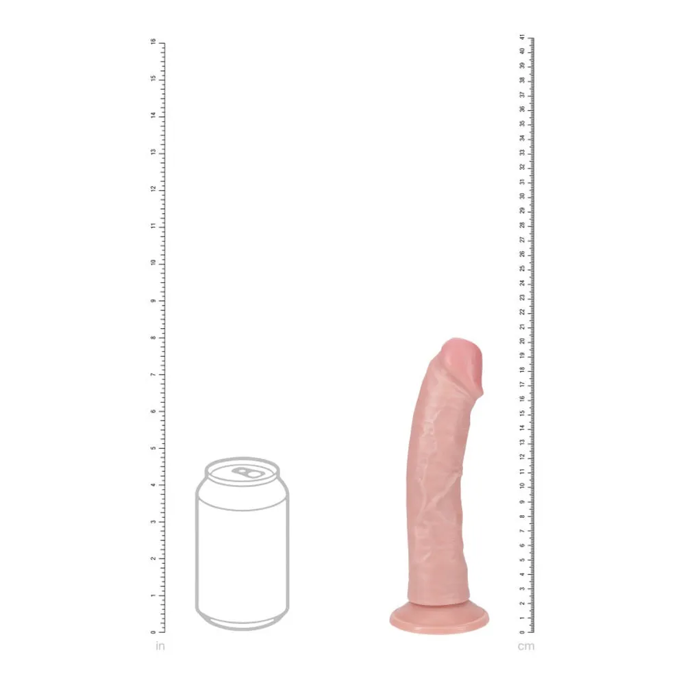 Realrock 8&quot; Vibrating Cock Regular Curved Flesh