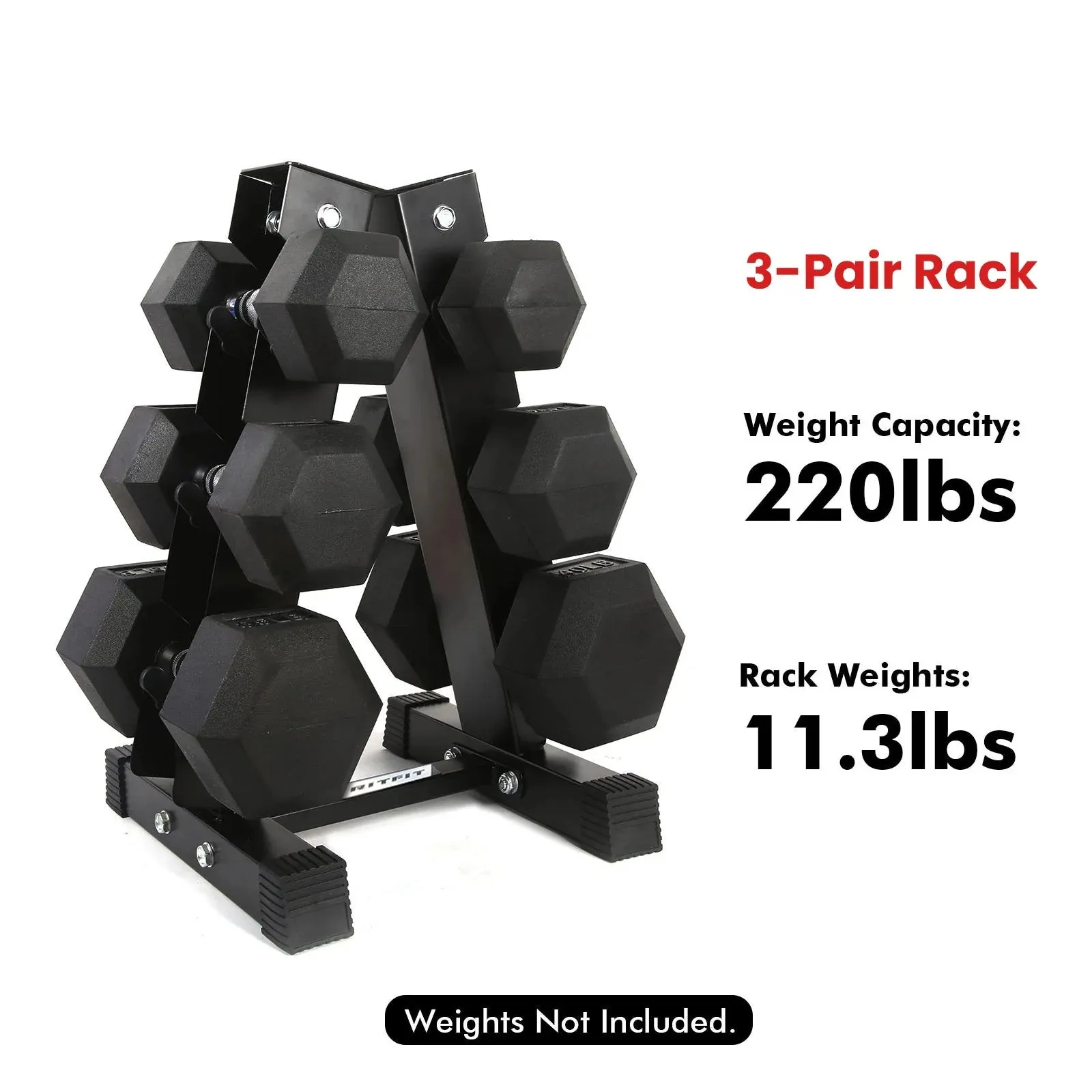 RitFit A-Frame Dumbbell Storage Rack Stand 3/5/6 Pairs