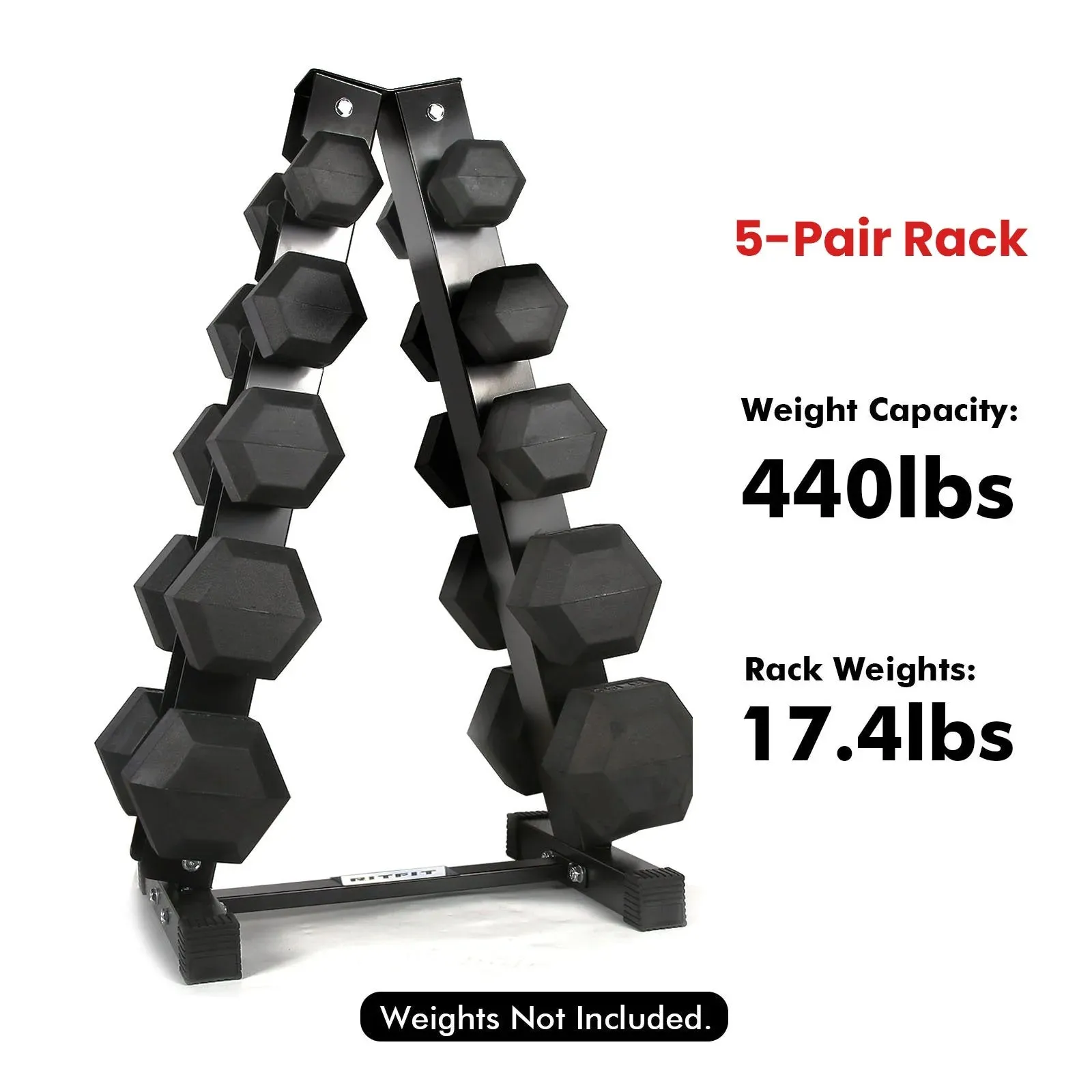 RitFit A-Frame Dumbbell Storage Rack Stand 3/5/6 Pairs