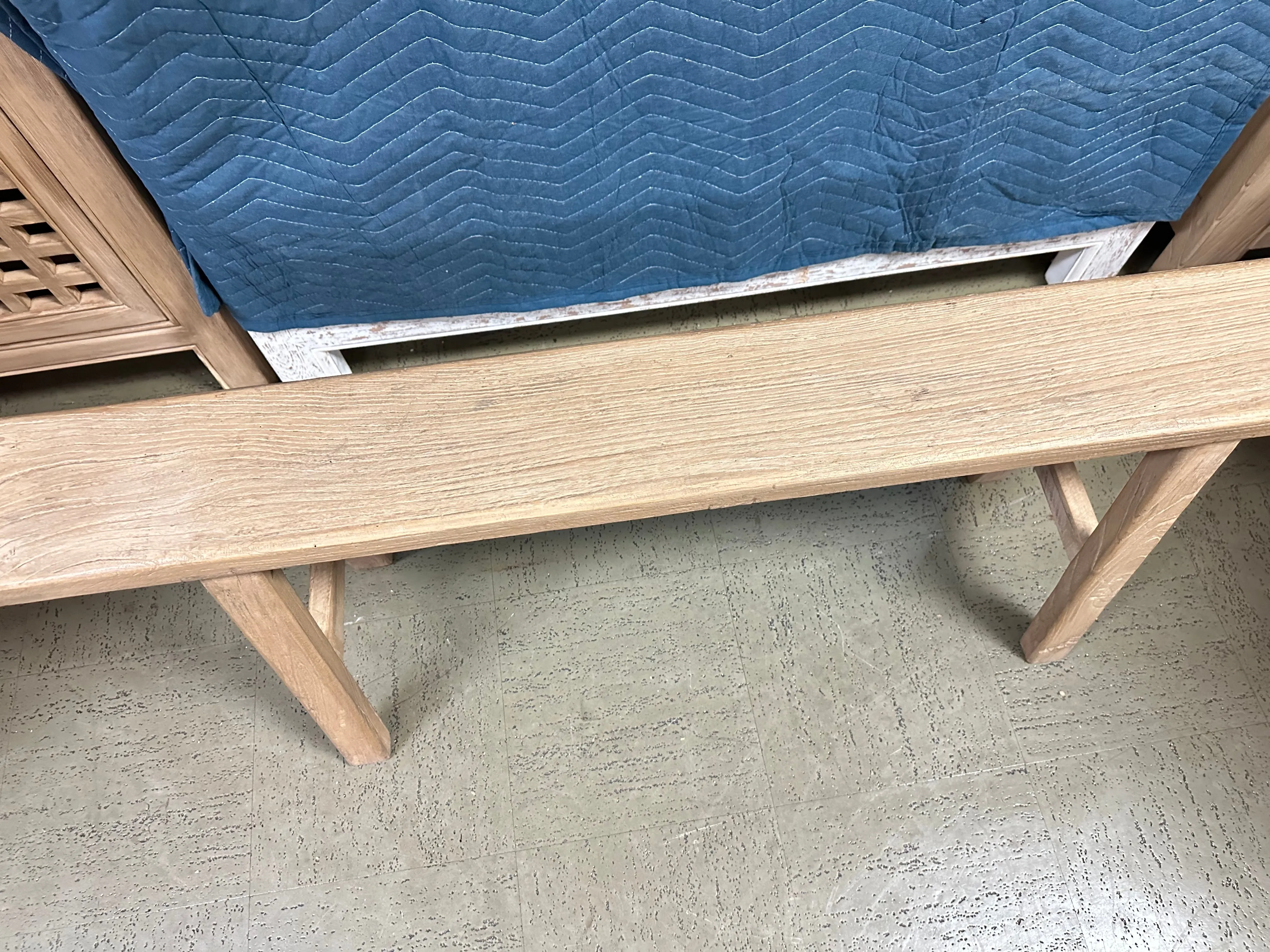 Rustic A-Frame Natural Wood Bench