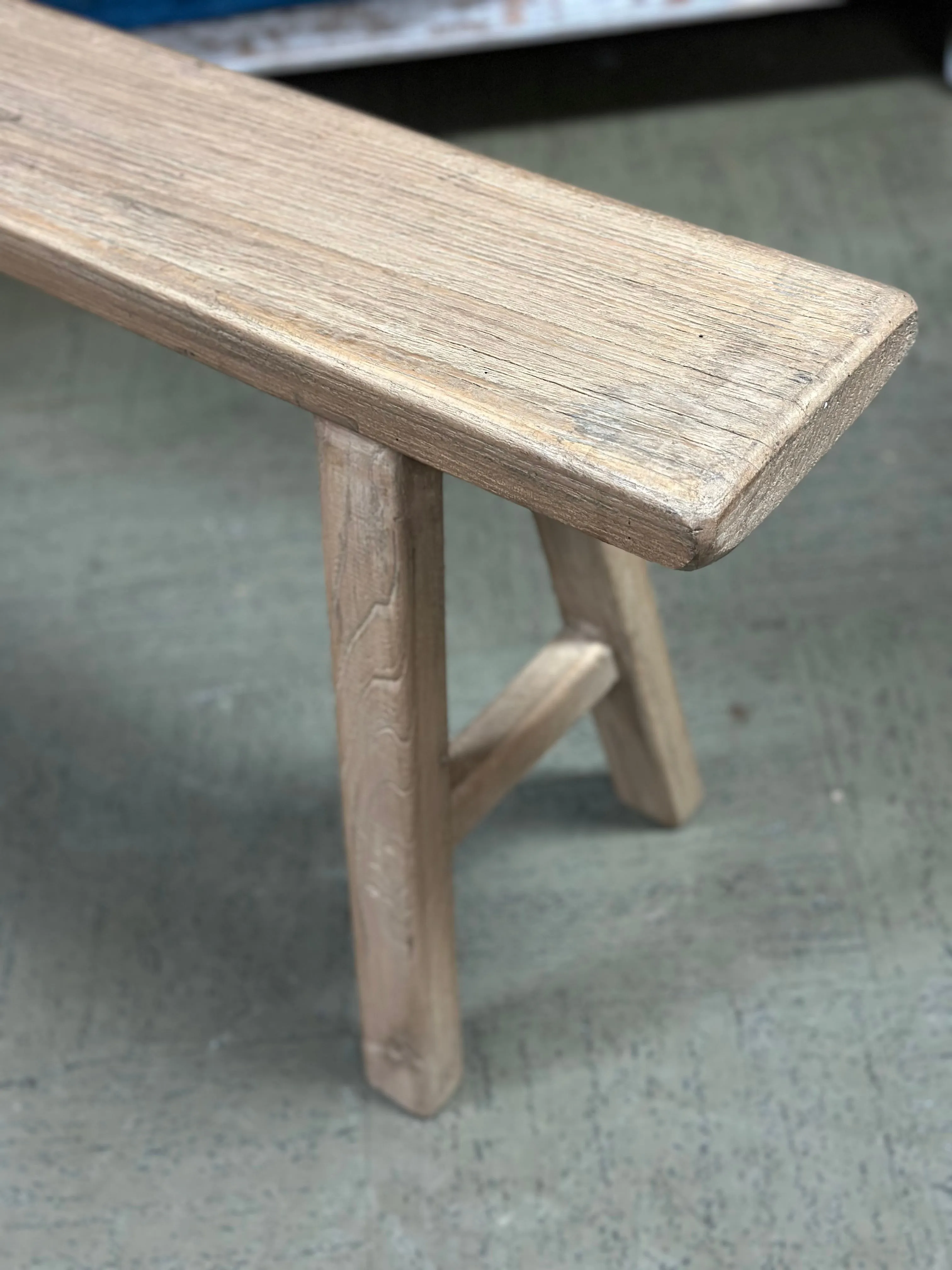 Rustic A-Frame Natural Wood Bench