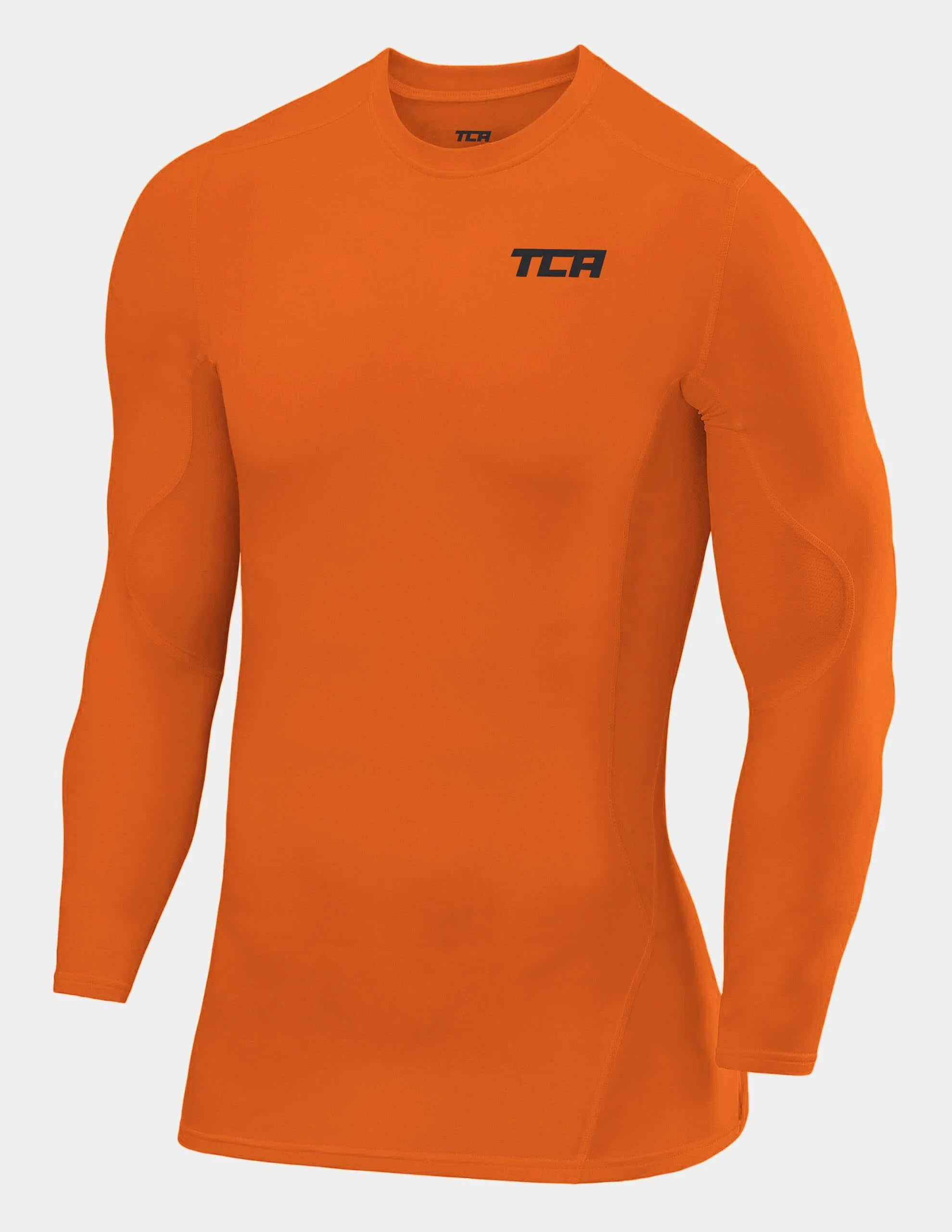 SuperThermal Compression Base Layer Long Sleeve Crew Neck For Men With Brushed Inner Fabric