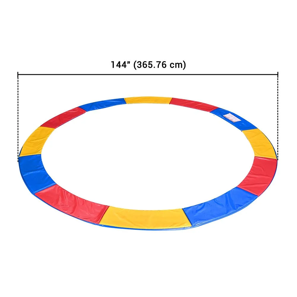 TheLAShop 12 ft Trampoline Pad Replacement Spring Cover Rainbow