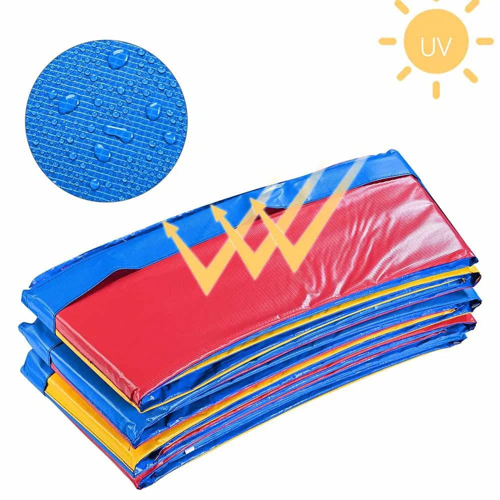 TheLAShop 15 ft Trampoline Pad Replacement Spring Cover Rainbow